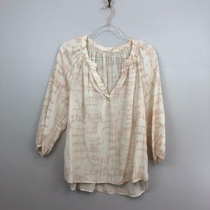 Cynthia Rowley Pale Tan and Beige Luxurious Blouse